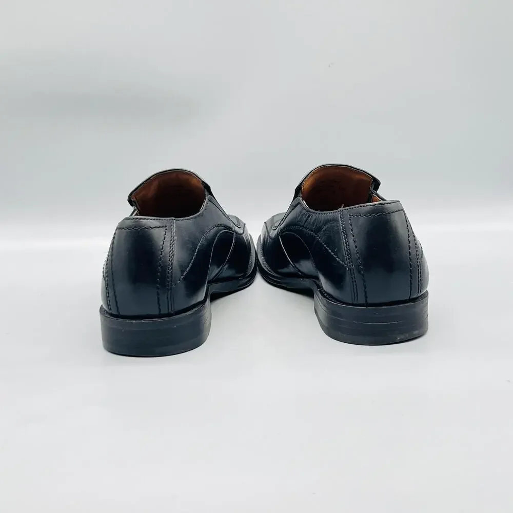 Johnston & Murphy Shoes Mens 7 Black Leather Slip On Dress Oxford Square Toe